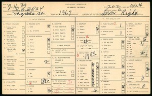 WPA household census for 1367 MYRTLE STREET, Los Angeles