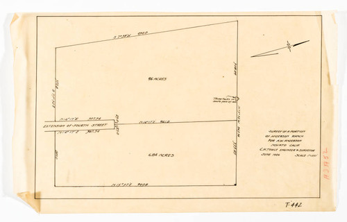Survey of portion of Anderson Ranch for A. W. Anderson [4th]