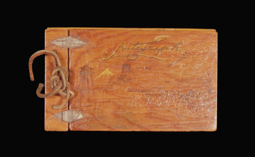 Wooden autograph book cover