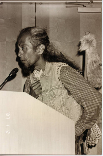 A heartfelt speech defending Chumash tradition, 1994