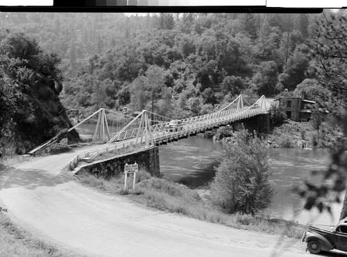 Bidwell Bar Bridge - First Suspension Bridge of California - Built in 1856