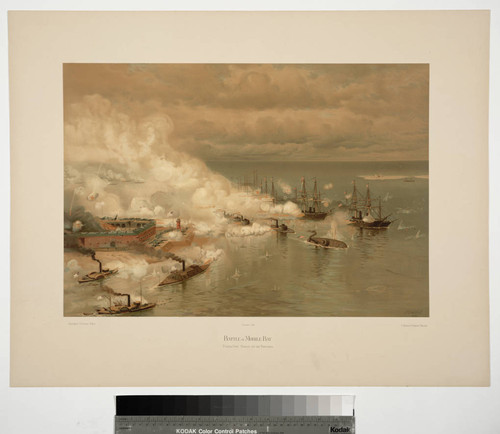 Battle of Mobile Bay, passing Fort Morgan and the torpedoes