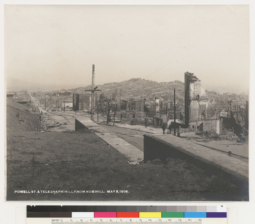 Powell St. & Telegraph Hill from Nob Hill. May 3, 1906. [No. 203.]