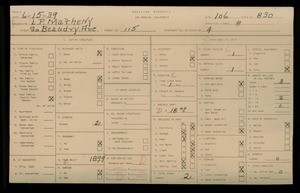 WPA household census for 115 S BEAUDRY AVE, Los Angeles