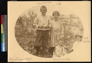 Missionary children, Haizhou, Jiangsu, China, ca.1915-1920