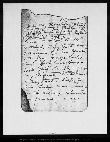 Letter from [John Muir] to [Chester] Rowell, [1903 Mar 19]