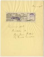 Receipt for Insured Mail, December 21, 1928