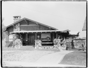 Exterior view of W.K. Mace's bungalow, South Pasadena, ca.1900