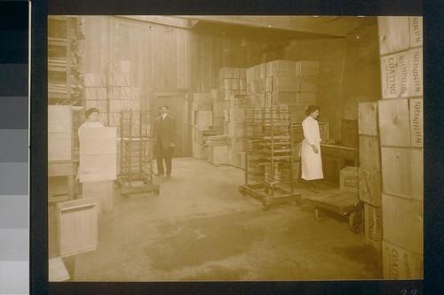 [Factory workers in packaging area.]