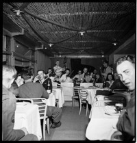 [US soldiers (101st Airborne) on leave in Nice, in the United States Riviera Rest Area (USRRA).] [Misidentified in logbooks as part of: Ordonnance Reims series.]