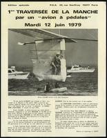 Premiere traversee de la Manche par un "avion a pedales" (2 items)