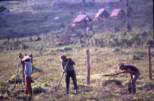 Guatemalan refugees at work, Ixcán, ca. 1983