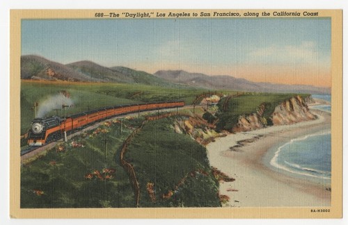 The "Daylight", Los Angeles to San Francisco, along the California Coast