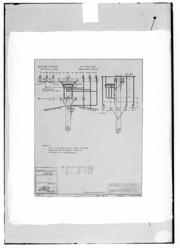 C1.1 - Charts miscellaneous - A drawing showing the method of hanging and connecting a transformer, on page OH