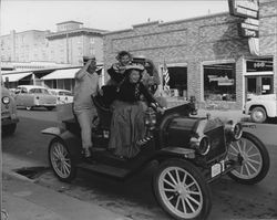 Petalumans posing in and around their vintage cars, Petaluma, California, between 1952 and 1956
