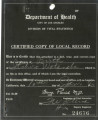 Certified Copy of Birth Certificate, Itchiro Watanabe, 1940