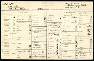 WPA household census for 339 WEST 63RD PLACE, Los Angeles County
