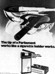 The tip of a Parliament works like a cigarette holder works