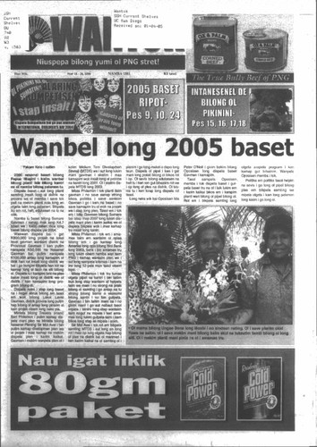 Wantok Niuspepa--Issue No. 1583 (November 18, 2004)