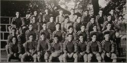 Analy Union High School football team, 1940s from yearbook, Azalea