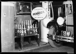 Full line oil, Biltmore garage, Southern California, 1931
