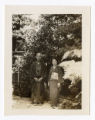 Tanjiro Saito and Yoshiko Futakawa in the Futakawa family house garden