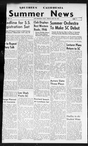Summer News, Vol. 1, No. 14, July 26, 1946
