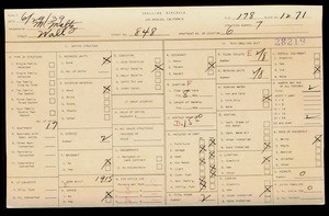 WPA household census for 848 WALL, Los Angeles