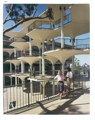 Breezeway between Bonner Hall and Mayer Hall