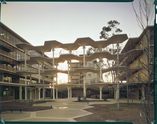 Breezeway between Bonner Hall and Mayer Hall