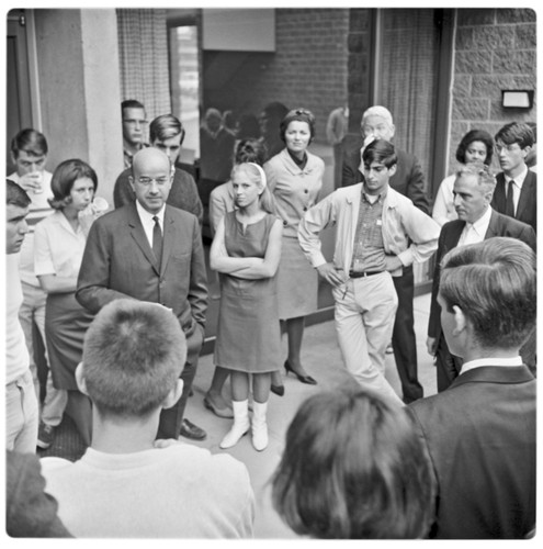 Galbraith inauguration - Student reception for U.C. President Kerr and Chancellor Galbraith at Revelle Residence Halls