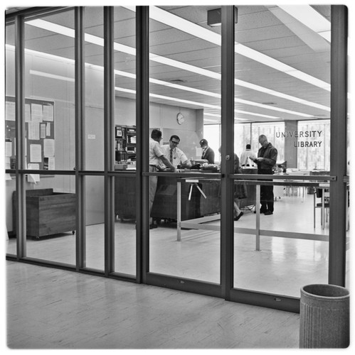 Entrance to University Library in Urey Hall