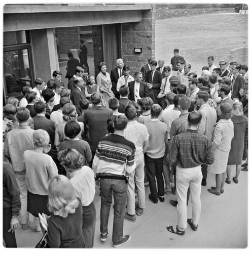 Galbraith inauguration - Student reception for U.C. President Kerr and Chancellor Galbraith at Revelle Residence Halls