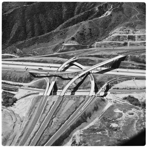 Aerial view of Ardath Road interchange under construction