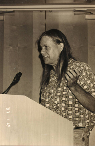 Chester King, archaeologist for the City of Malibu, speaking, 1994