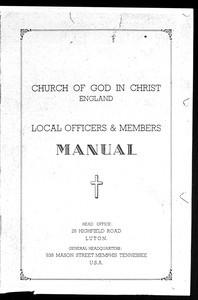COGIC England local officers & members manual, 1963
