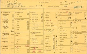 WPA household census for 220 N GRAND, Los Angeles