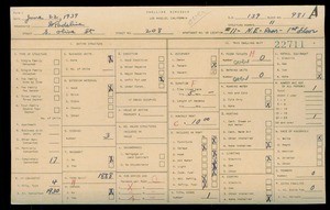WPA household census for 208 S OLIVE STREET, Los Angeles