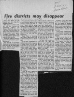 Fire districts may disappear