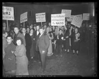 Demonstration sponsored by United Anti-Nazi Conference against Nazi Germany, Los Angeles, Calif., 1938