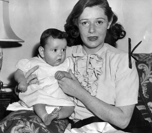 Joan Barry and baby, Carol Ann — Calisphere