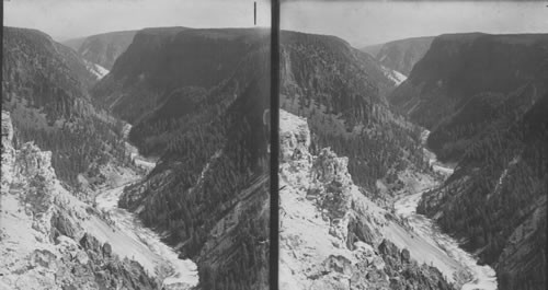 The wild, rugged canyon of the Yellowstone. N.W. from Inspiration Point