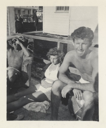 Unidentified group at Cowell Beach clubhouse