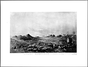 Drawing by Vischer of the Beckwourth Pass in the Sierra Nevada, ca.1863