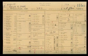 WPA household census for 757 COLUMBIA AVENUE, Los Angeles
