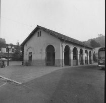 Mill Valley Depot 4th station and Greyhound Bus Station, 1940's