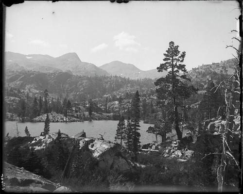 Lake (Independence or Tahoe) in mountains, California. [negative]