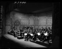 Performance of Los Angeles Doctors' Symphony at the Philharmonic Auditorium, 1955