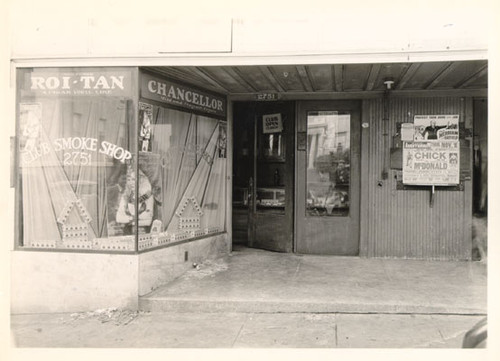 [Exterior of the Club Smoke Shop at 2751 Lombard Street]