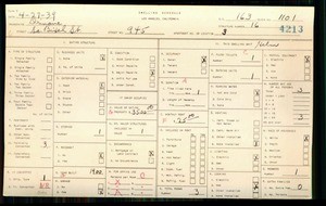 WPA household census for 945 S BIXEL ST, Los Angeles